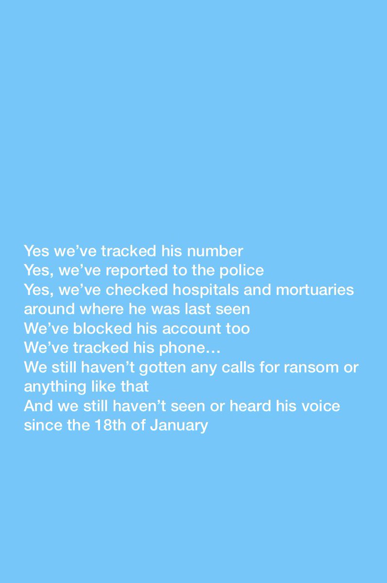 Ella85225258's tweet photo. My dad… Mr Emmanuel Nnamdi Ezeike has been missing for two weeks and  six days now…. He went to work putting on a blue and white t-shirt.All efforts to locate him has not yielded any result. Pls I and my family are pleading for help 🙏🙏@PoliceNG @lagostelevision @instablog9ja https://t.co/cTjYJpWZCa