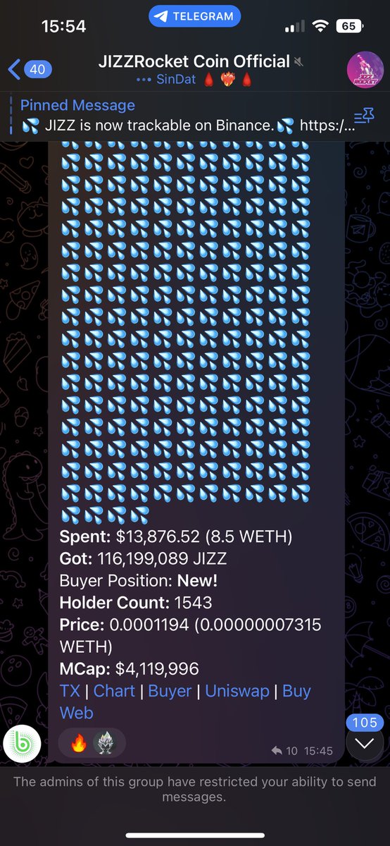 angelxpinto's tweet photo. @BenBuckwalter This is how the $JIZZ community shows their strength https://t.co/6WCS5F1Rnj