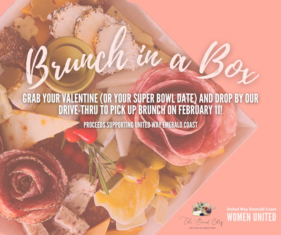 United Way Emerald Coast (@uwemeraldcoast) on Twitter photo Have you ordered your Brunch in a Box yet? We've got your Valentine's Day covered this year thanks to a partnership with <a href="/TheBoardChef/">The Board Chef</a>
#charcuterie #brunch #valentine #valentinesday #uwec #emeraldcoast #volunteer #womenunited Have you ordered your Brunch in a Box yet? We've got your Valentine's Day covered this year thanks to a partnership with <a href="/TheBoardChef/">The Board Chef</a>
#charcuterie #brunch #valentine #valentinesday #uwec #emeraldcoast #volunteer #womenunited