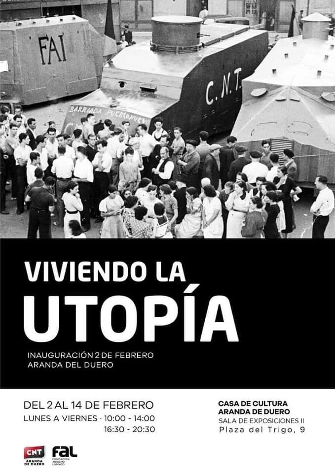 'Viviendo la utopía' en CNT Aranda De Duero 🖤❤ #MemoriaLibertaria #MemoriaEsLucha