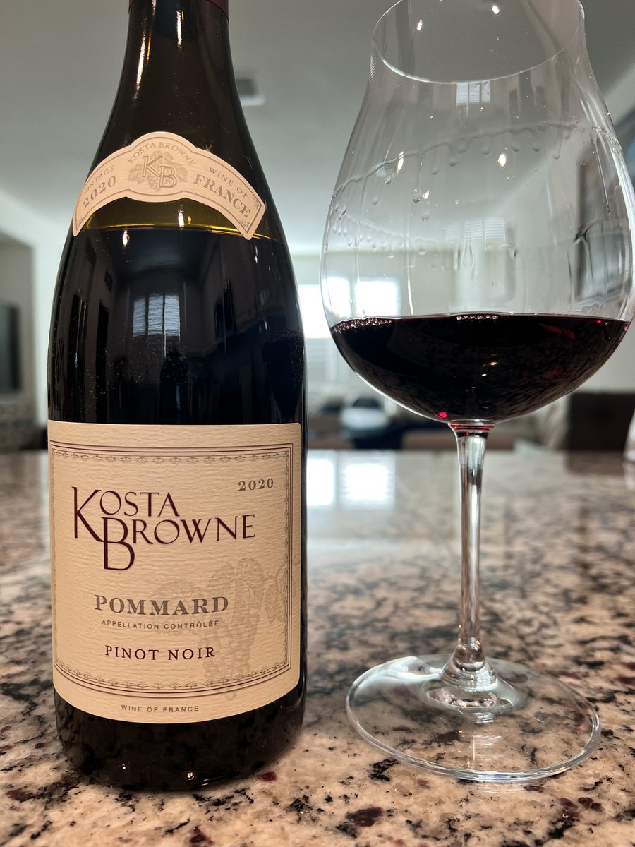 Has anyone tried this @Kosta_Browne 2020 #PinotNoir #Pommard? #SundayFunday #PinotSlut #WhatsInYourGlass #WIYG