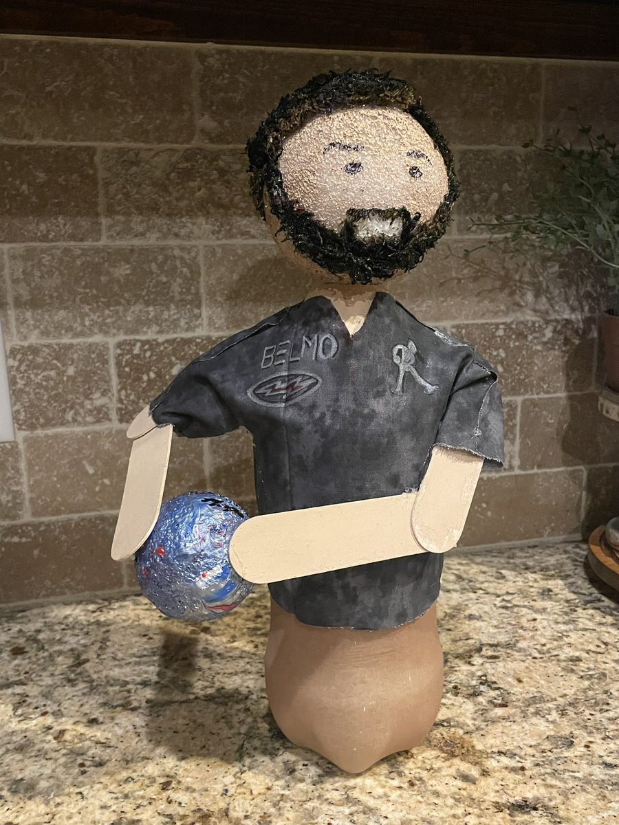 CP_SoonersOU1's tweet photo. @JBelmo my 8 year old son has to do a report on his favorite athlete for his 2nd grade class. He made this of you(2 liter bottle) and wrote a report to share with his class. He wanted me to show you. He wants to be as good as you when he gets older! https://t.co/st4UWn6iOM