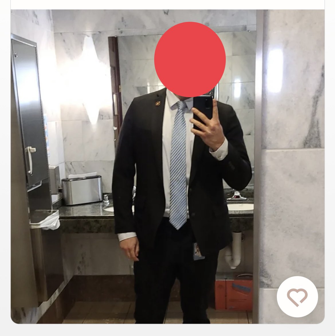 nora_ohreally's tweet photo. When you recognize your workplace on a dating app based on one of its 600 marble bathrooms LOL #notamatch https://t.co/BoamIzjWEA