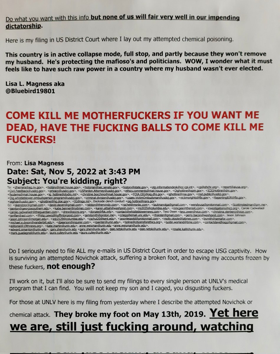 LisaLynnMagness's tweet photo. The only thing keeping Biden from putting an Israeli snipper on the house across the street filled with agents working for Netanyahu, are postings like this. cc: @unlv

#nvleg #Russiagate #2016RICO #2016Brexit #WorldHistory #DomesticAbuse
#DomesticViolenceSurvivor https://t.co/SIUIgC2hoe