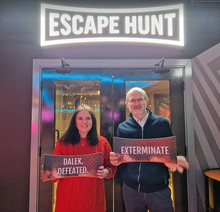 uptone's tweet photo. Gemma's celebrations began with a lovely meal at @wagamama_uk Crawley and ended with The @EscapeHuntUK London (DoctorWho) which was great fun! ๐#EscapeHunt #DoctorWho #HappyBirthday https://t.co/WqqqwAG301