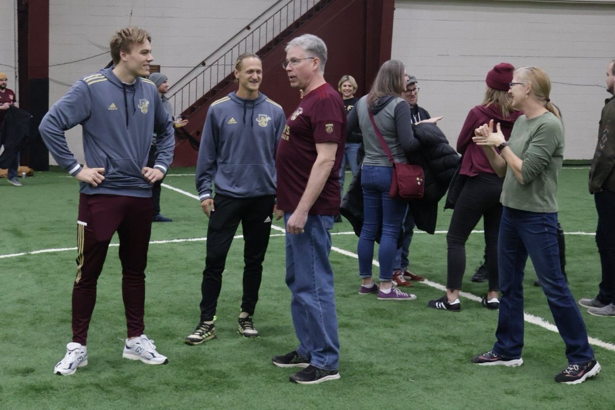 DetroitCityFC's tweet photo. Our 2023 Crossbar Challenge is in the books. 🎯

No winners this year, but the guys had a great time meeting supporters!

Friendly even showed up to cheer on participants! 

Don't have season tickets yet? Help yourself to your favorite section at https://t.co/MpHVicwQF7.

#DCTID https://t.co/x40egVP99o
