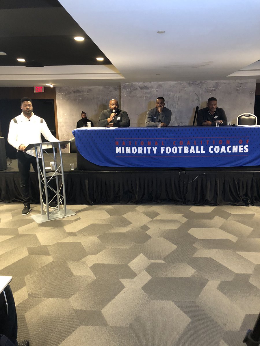 In the Under Armour Room we have our Preparing Athletes for Recruitment and Expectations with @CoachO60, @DaLawnParrish, and @SaulsberrySr moderated by @CoachCParker.

#CoalitionConvention
#JoinTheCoalition
#PreparePromoteProduce
