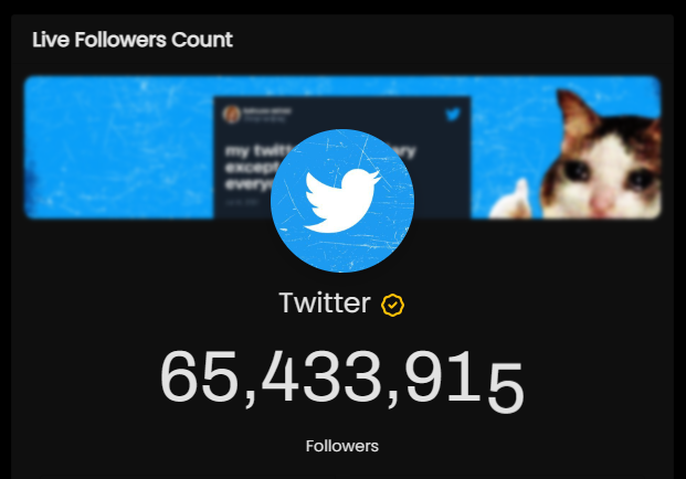 NextCounts's tweet photo. We have officially updated the website to support the new Twitter API system and, we used that time to also add a new thing to the Twitter Live Counters!

Users now have their own verification color displayed in their profile, following the same scheme Twitter uses! https://t.co/O3jAid3AfV