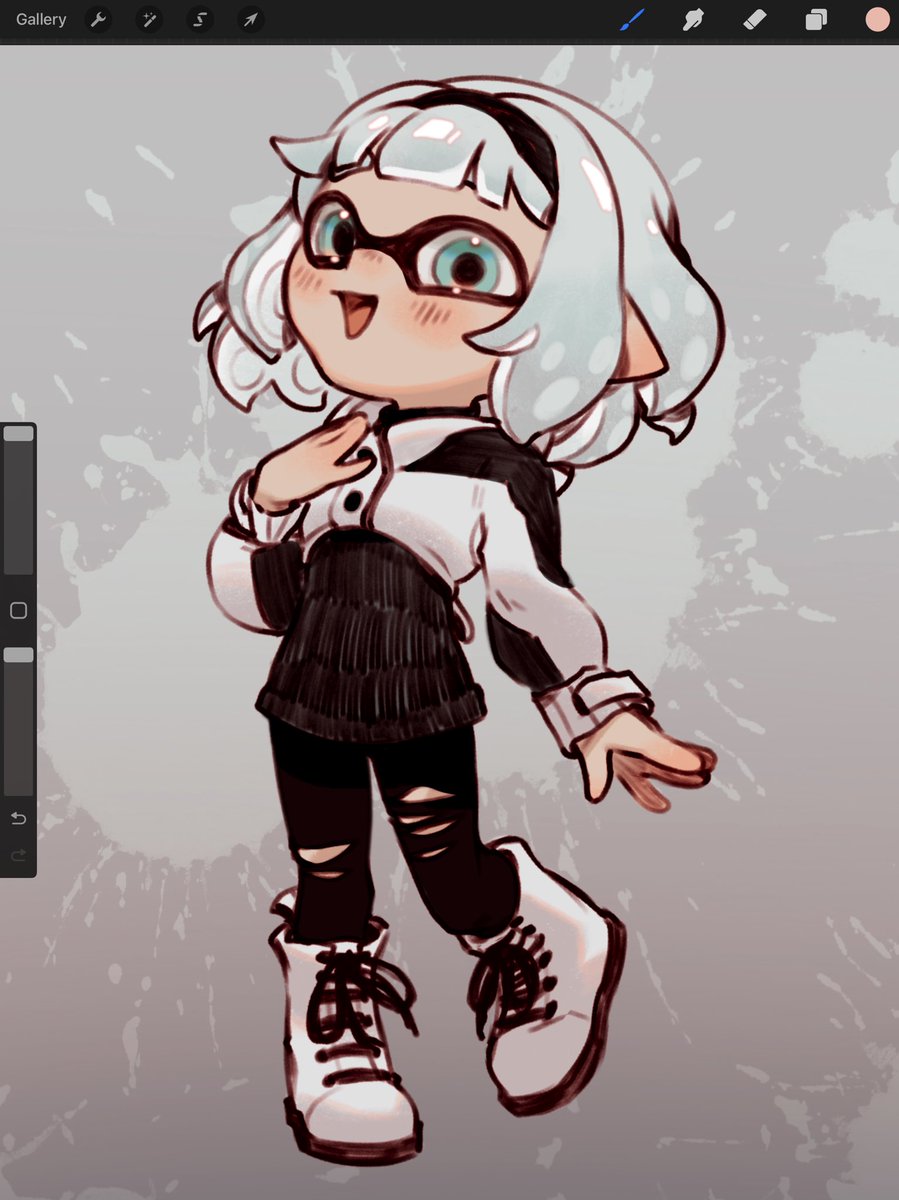 I may have gotten possessed for two hours and doodled an inkling Rita 👀✨ #KamiScribble #神スクリブル