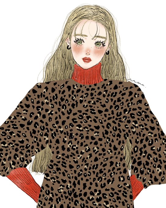 「earrings leopard print」 illustration images(Latest)