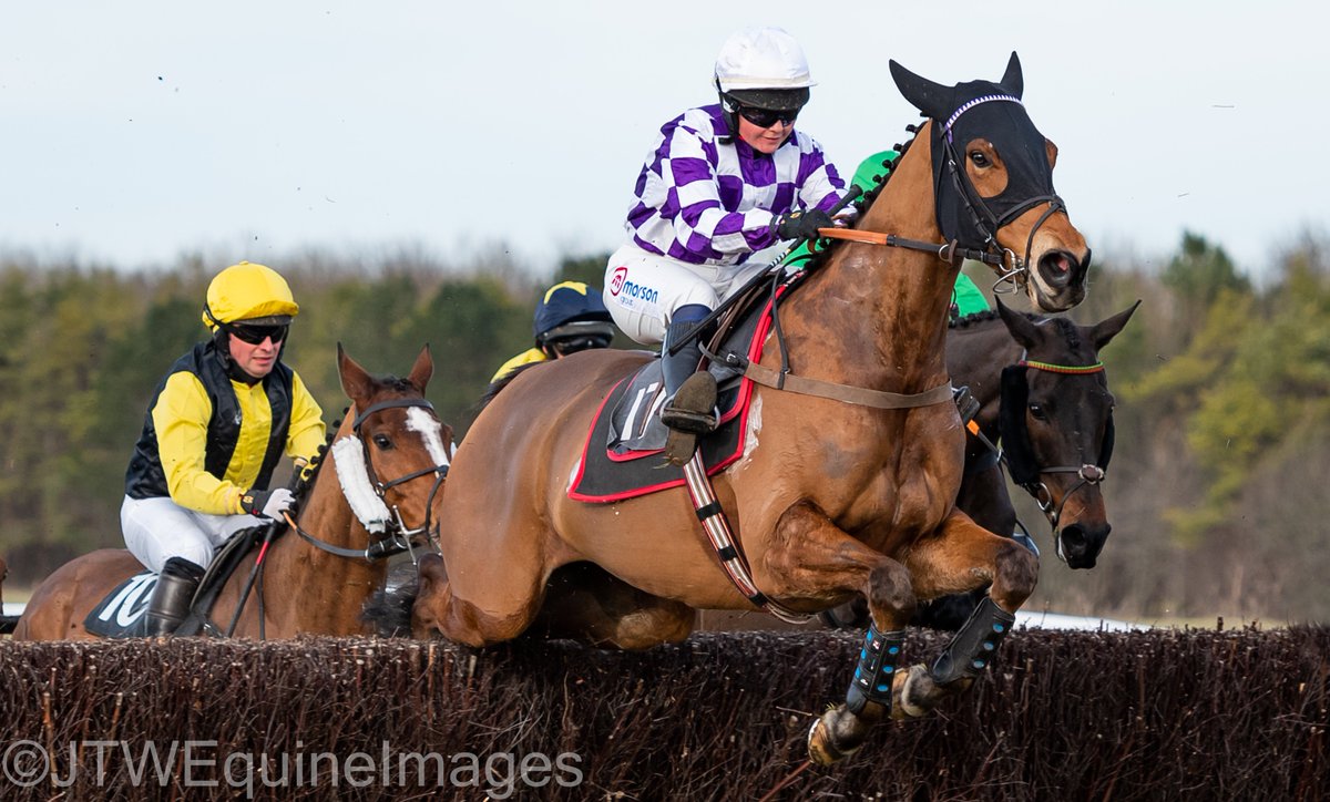 JTWEquineImag's tweet photo. @NichollsOlive and VIROFLAY on their way to winning @TheStableTeam Coronation Gold Cup Mixed Open Race, the highlight of the season @LarkhillRacing, for trainer Georgina Nicholls and owners Mr John Bolton and @PFNicholls. #CombinedServicesP2P https://t.co/Cd4LWKZIuc