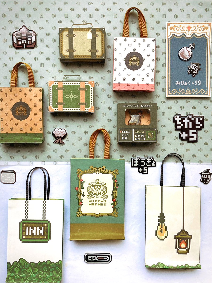 当店のアイテムたちの梱包も実はドット絵でできています。
どんな梱包で届くかはお楽しみ✨

#ドット絵 #minne