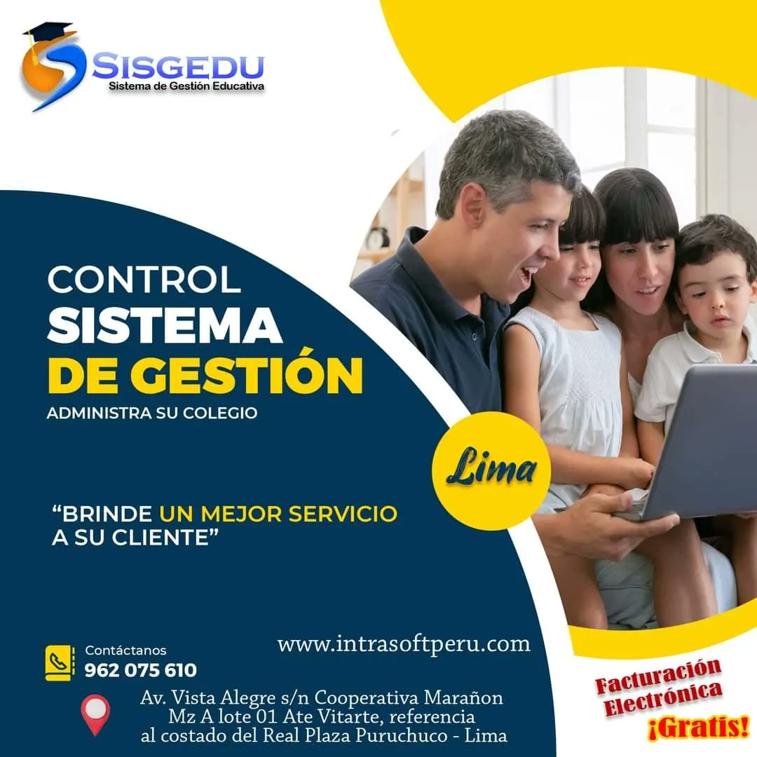 Intrasoftperu's tweet photo. ¡Inicia este 2023, con un mejor servicio a su cliente! 👩💻🧑💼
Maneja mejor su Institución Educativa, somos expertos en desarrollo de software. 💻📊
✅Incluye facturación electrónica sin costo alguno!! 📠🥳
#IntraSoft #Softwareeducativo https://t.co/QUHf0ObR3L