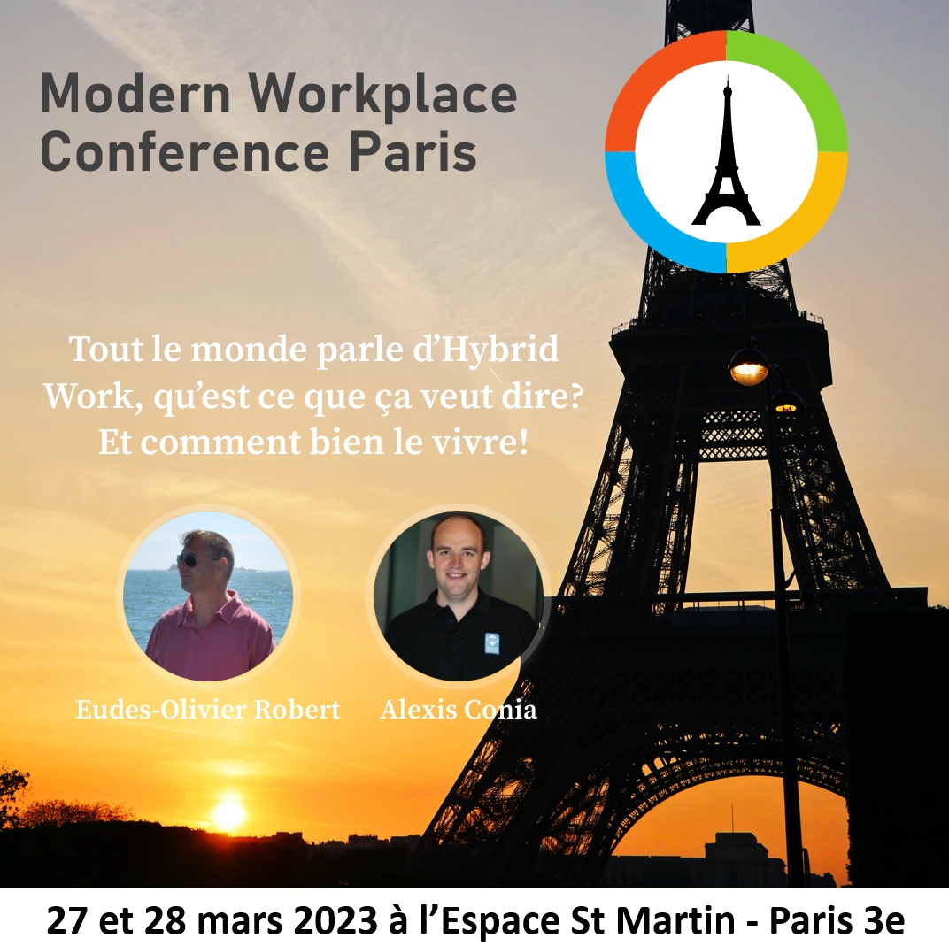 Modern Workplace Conference Paris #MWCP25 (@mwcparis) on Twitter photo 📢 28 mars Journée Métiers👩💻👨💻 #MWCP23 #Microsoft365 #PowerPlatform
<a href="/eudesolivier/">Eudes Olivier ROBERT</a> et <a href="/alexis_conia/">Alexis CONIA</a> présentent
Tout le monde parle d’Hybrid Work, qu’est ce que ça veut dire? Et comment bien le vivre !
mwcp23.sessionize.com/session/429311
🫵 🎟️ Inscriptions 🎟️ eventbrite.fr/e/billets-mode… 📢 28 mars Journée Métiers👩💻👨💻 #MWCP23 #Microsoft365 #PowerPlatform
<a href="/eudesolivier/">Eudes Olivier ROBERT</a> et <a href="/alexis_conia/">Alexis CONIA</a> présentent
Tout le monde parle d’Hybrid Work, qu’est ce que ça veut dire? Et comment bien le vivre !
mwcp23.sessionize.com/session/429311
🫵 🎟️ Inscriptions 🎟️ eventbrite.fr/e/billets-mode…