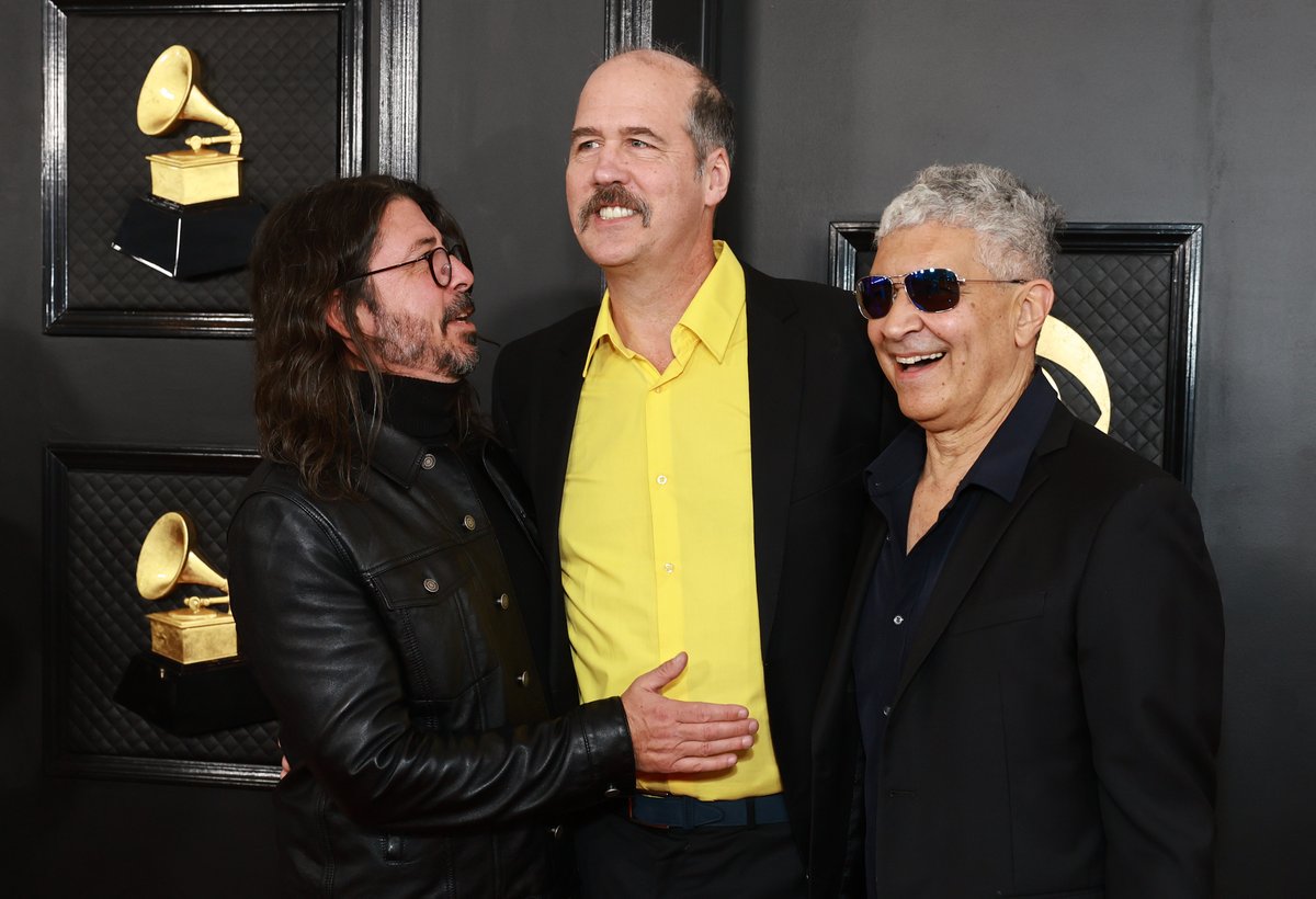 SPIN's tweet photo. Dave, Pat, and Krist ❤️

#GRAMMYs https://t.co/jxXIFuIn3Q
