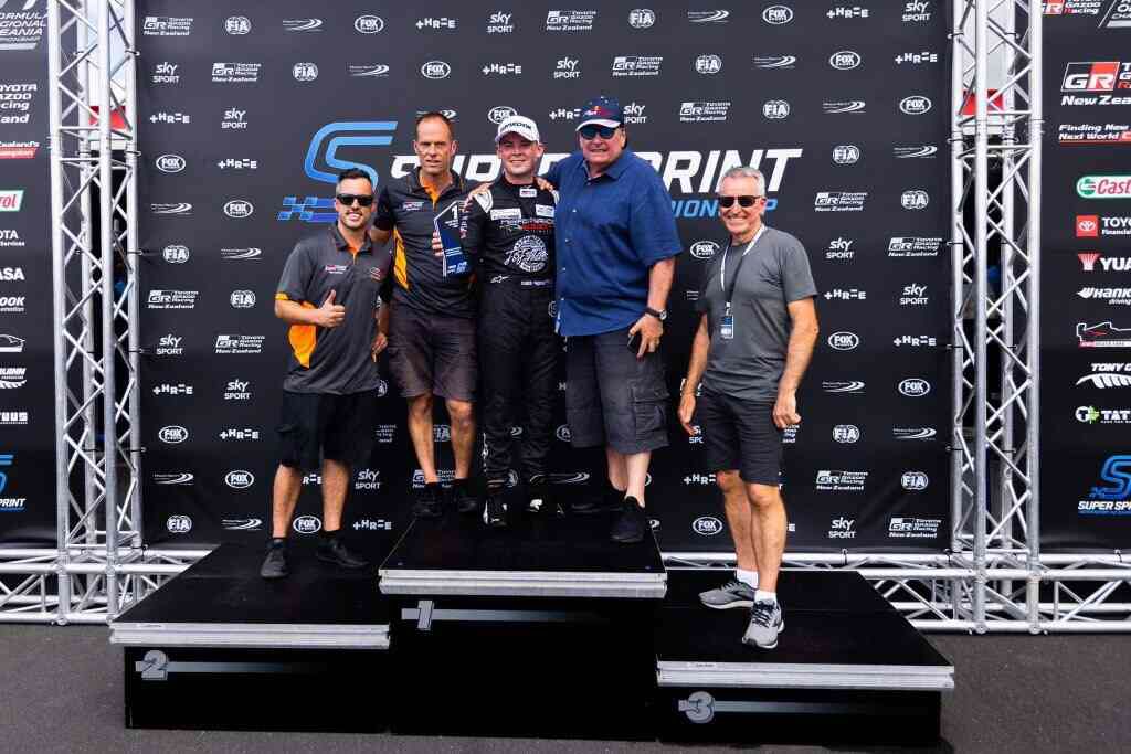 NZ1racing's tweet photo. Enjoyable weekend @TGR_NZ #NZGP race 1 win with @KalebNgatoa big thanks to @gilesmotorsport and my famous mate PJ https://t.co/SjAmfnp2Lv