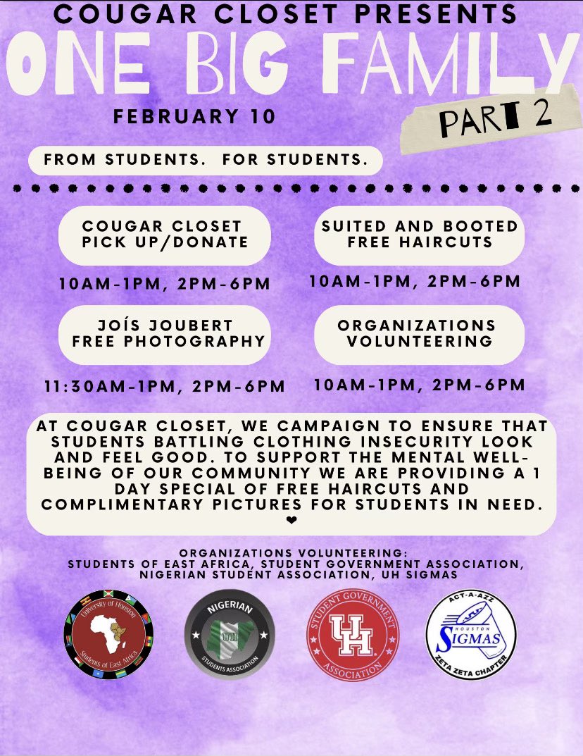 Coming up this Friday! 

#NSAGivesBack 🕺🏾

Join us, amongst other boards, as we give back to our community!