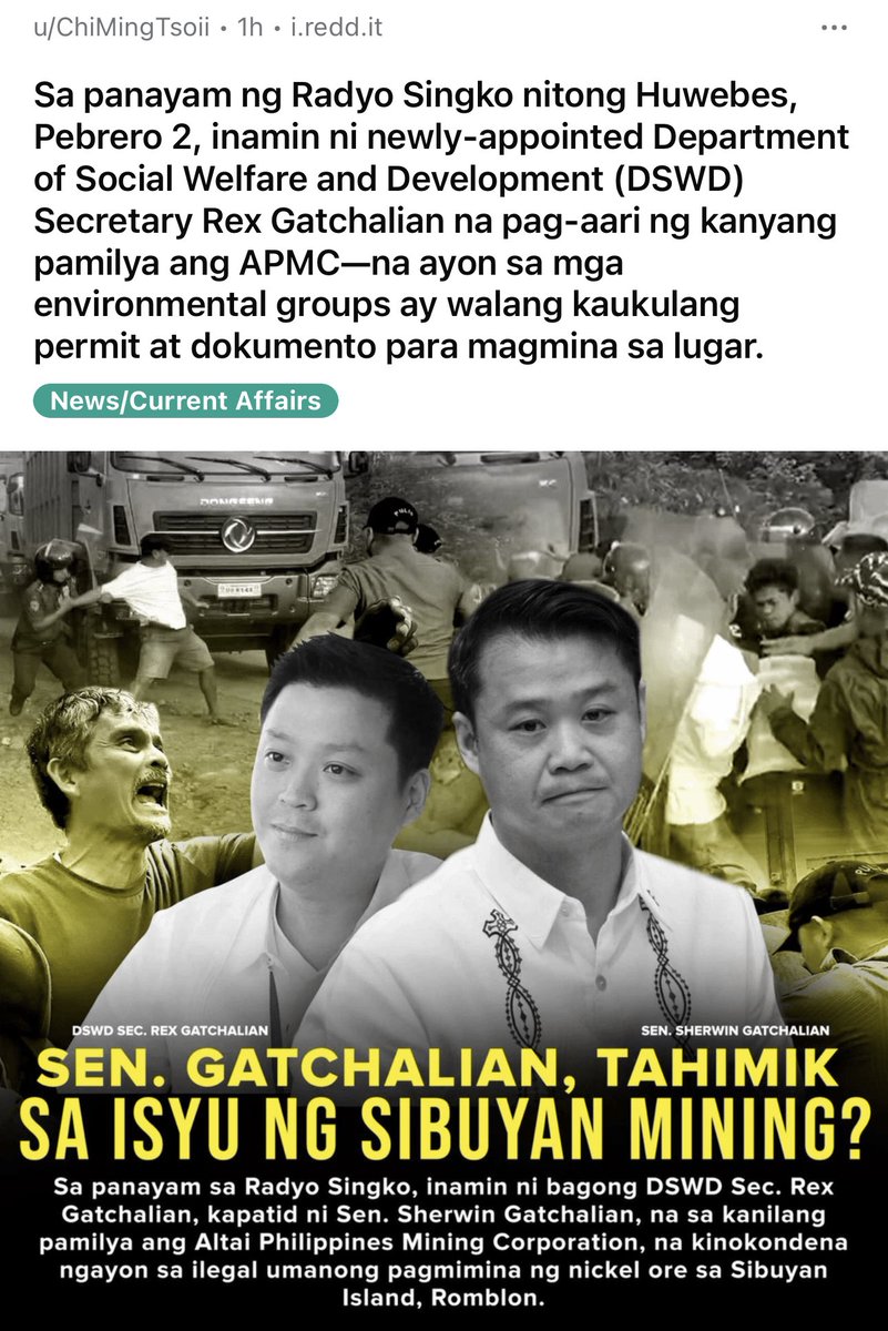 nabunturanguy's tweet photo. NAPAKAYAMAN ng pamilyang ito, plastic magnate, chain of luxury hotel owners, at ngayon ILLEGAL MINERS pala? Wala na bang matinong naiwan sa gobyerno ng Pilipinas? https://t.co/T7dFk1hGqL