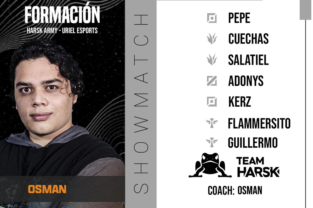 Hoy dia hay showmatch de LoL contra <a href="/UriEsports/">KoiMicz Uri Esports 🇲🇽</a> 
Transmitido en twitch.tv/asphyxiaionic
-----
7 PM 🇲🇽
8 PM 🇵🇪🇪🇨🇨🇴
10 PM 🇦🇷🇧🇷🇨🇱
6 PM 🇭🇳🇨🇷
-----
Salimos a ganar con la siguiente formación hoy día: