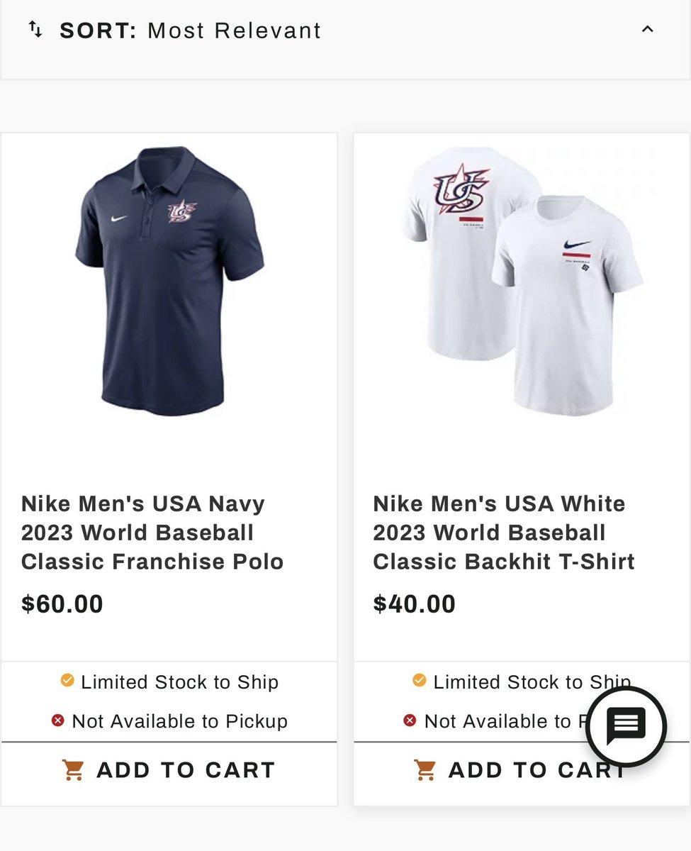 gregtrejo's tweet photo. @Shawn_Spradling @Reirey23 Some WBC merch available at Dick’s https://t.co/MktBhSpVpo