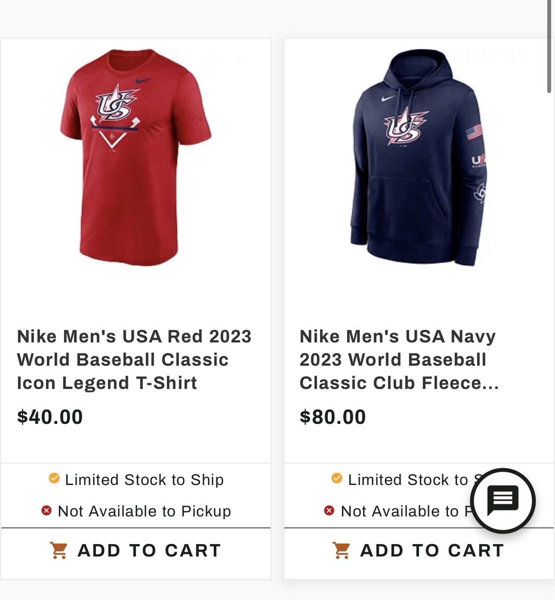 gregtrejo's tweet photo. @Shawn_Spradling @Reirey23 Some WBC merch available at Dick’s https://t.co/MktBhSpVpo