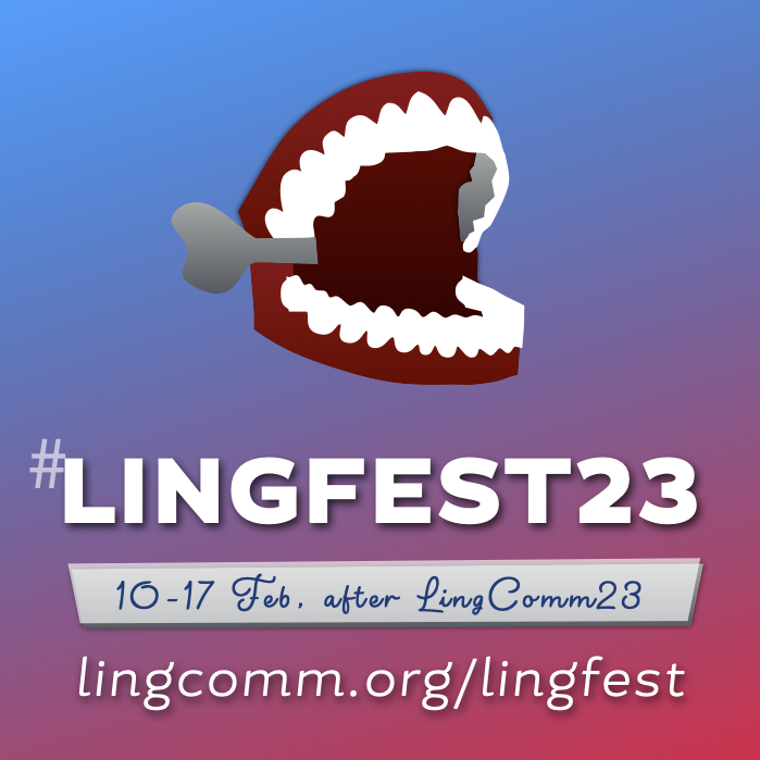 LingComm's tweet photo. Another #LingFest23 liveshow: Laurel @laurelst of Linguistics Careercast finds unexpected language jobs. 
Great panel: @aubrieamstutz, @alsanmoya, &amp; Juan Rosas

Register free: https://t.co/dNTRsYS9d9

All shows: https://t.co/P1Dwedia4J

Your own live show: https://t.co/8XFrnpHZpF https://t.co/sEDQCO8NJi
