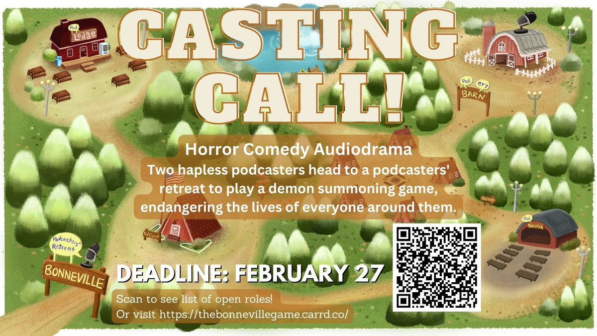 ghoulpepperv's tweet photo. It's audition time! Would you like to be part of the Bonneville experience? Don't hesitate to throw your hat in the ring!

Auditions due Feb 27th!
Auditions: https://t.co/fy4CNR82se
Carrd: https://t.co/Ab4Ur4nfc1 https://t.co/7THspsK6K3