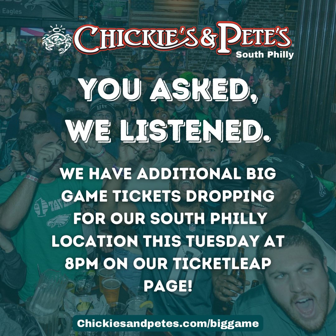 Chickie's and Pete's tweet media