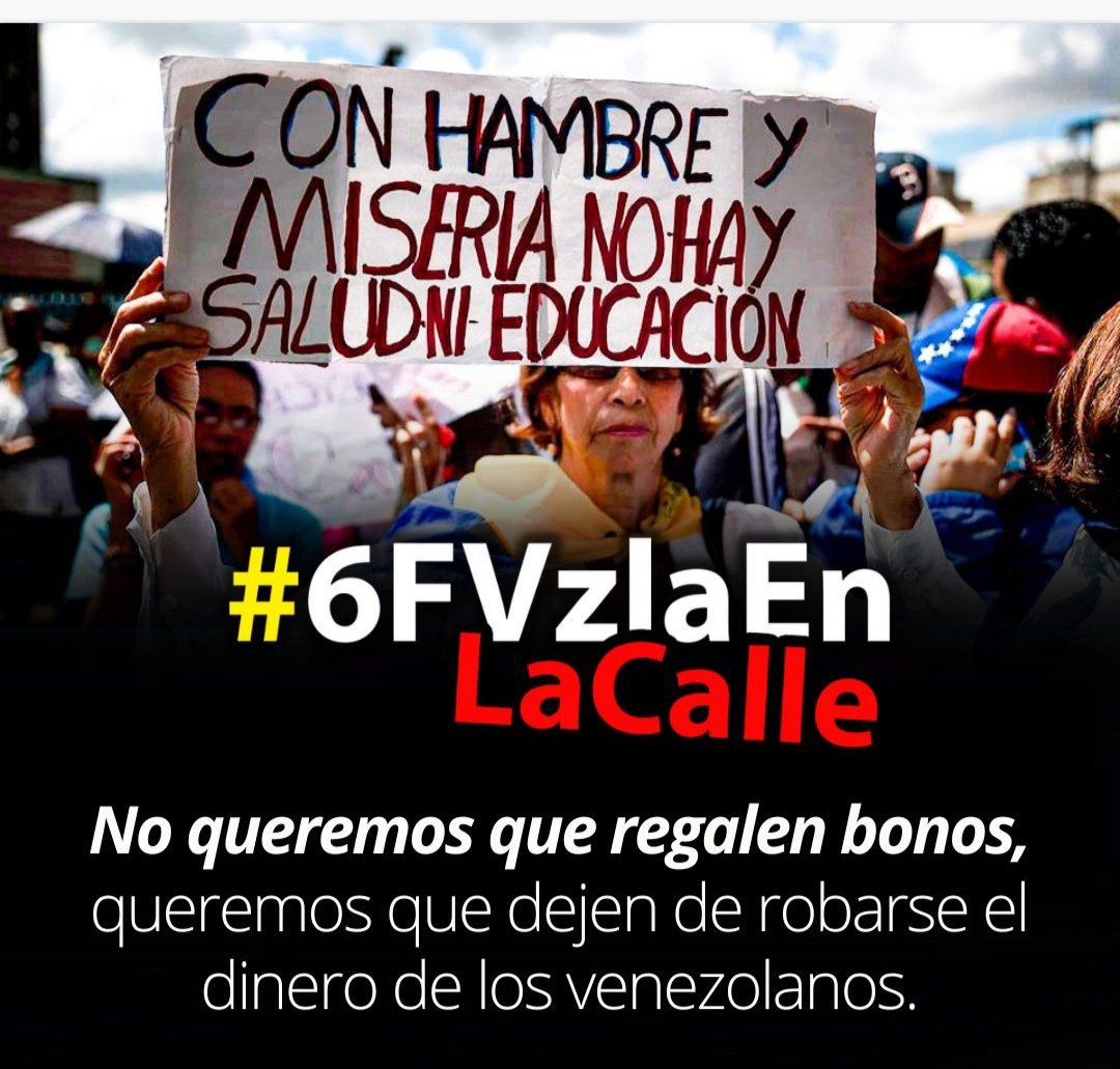 #6FVzlaEnLaCalle
Salarios Dignos y Condiciones Laborales
No permitamos que nuestros niños y niñas se queden sin Educación
