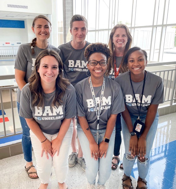 We celebrate and recognize this amazing group for National School Counseling Week, February 6-10!  Thanks for all you do for our students, families and staff! 

Ms. Husadzinovic, Ms. Hurley, Ms. Dunn, Ms. Hicks, Ms. Grove and Mr. Elder are simply the best!  <a href="/BamCounselors/">BAM_Counselors</a>