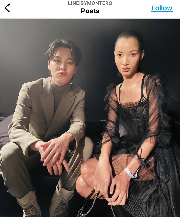 Dominican model Lineisy Montero, one of the 'Top 50' models in the fashion industry, shared a picture with Jimin! 'When I said '2023 surprise me' I never imagine it would be like this 🥺🥺🥺🥺🥺 having my little ARMY moment and I still can't believe it 🫣🫣😍😍😍😍'