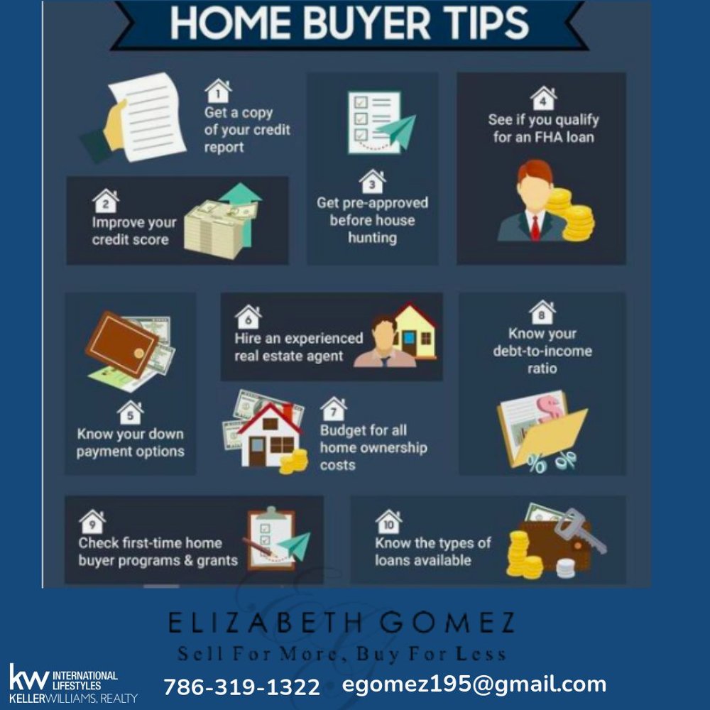 Tips and tricks for home buyers. This will help you to become more aware of the things you need to know when buying a home. Call your Realtor at 786-319-1322 or email me at egomez195@gmail.com
#homes #myhomes #buy #buyahome #foryou #yourhouse #realtors #realtorlife