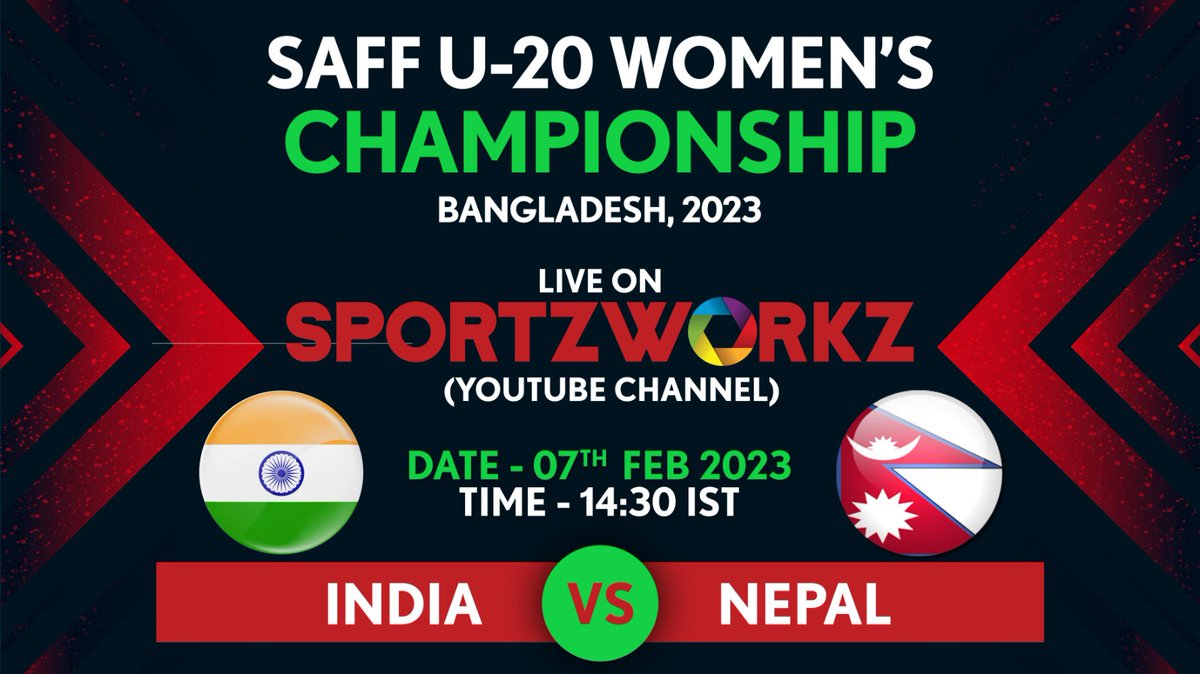 The SAFF U-20 Women’s Championship 2023 is heating up with the final round of group stage matches set to take place tomorrow. 
In the final round of matches, India will take on Nepal while Bhutan will play Bangladesh. 
Catch all the action live.
youtube.com/live/3snBIEpES…