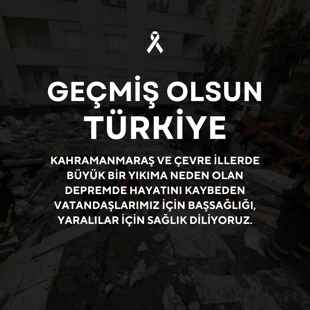 Geçmiş olsun #Türkiye
