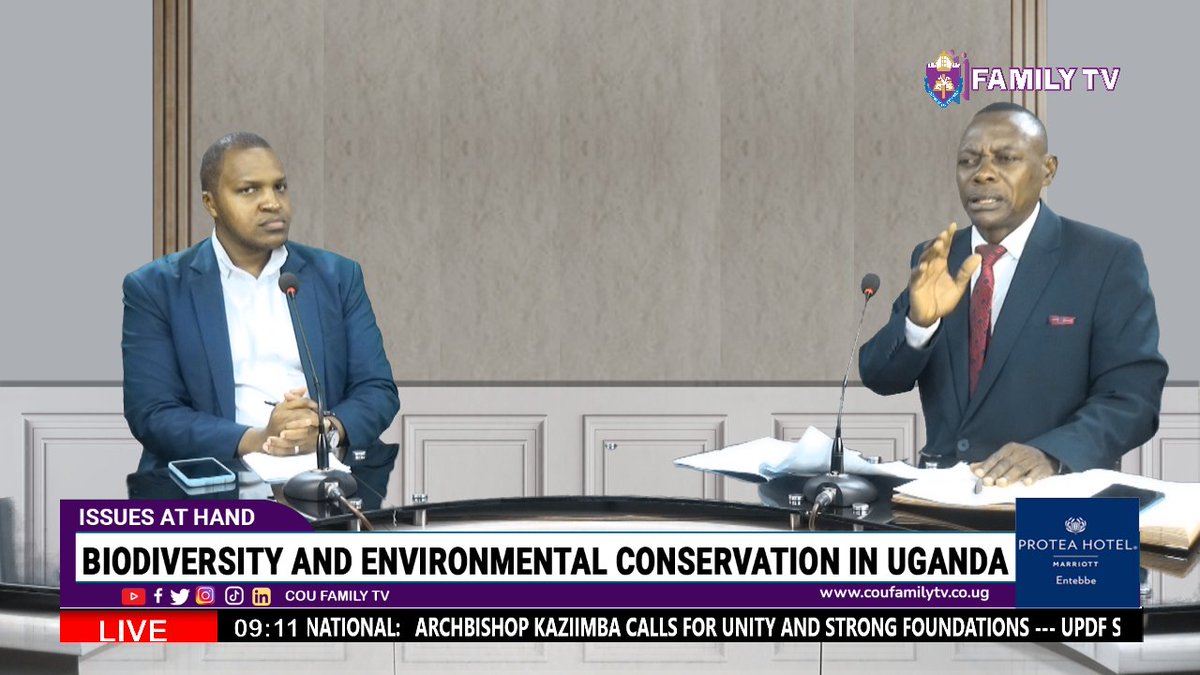 coufamilytv's tweet photo. This morning  #IssuesAtHand @BardEdgard hosting  Mr.Elisa Weraga an environmentalist taking us through the Biodiversity and environmental conservation in Uganda.

Join the discussion and share your views in the comments section.

#IssuesAtHand   #enrichinglives https://t.co/rWDO3D1ZKl