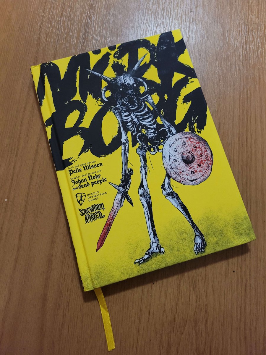 CampaignComp's tweet image. Mörk Borg is a combat heavy RPG that takes place within an apocalyptic, dark fantasy setting. The world is underlined with a bleak, nihilistic, and hopeless aura and foreboding knowledge that the world is going to end and it is the character's last chance to achieve their goals