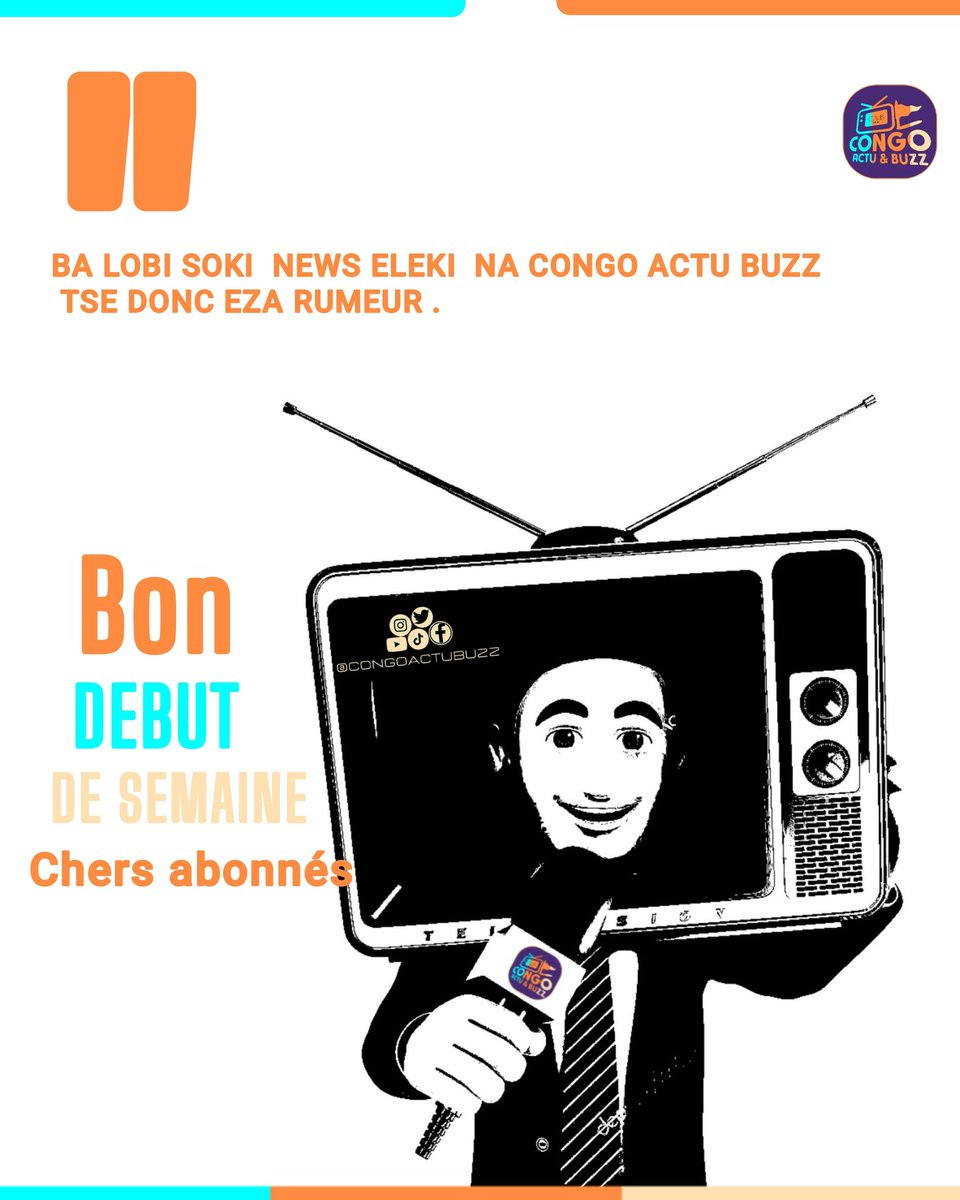 ba lobi soki News eleki na Congo actu buzz tsé donc eza rumeur.
#congoactubuzz