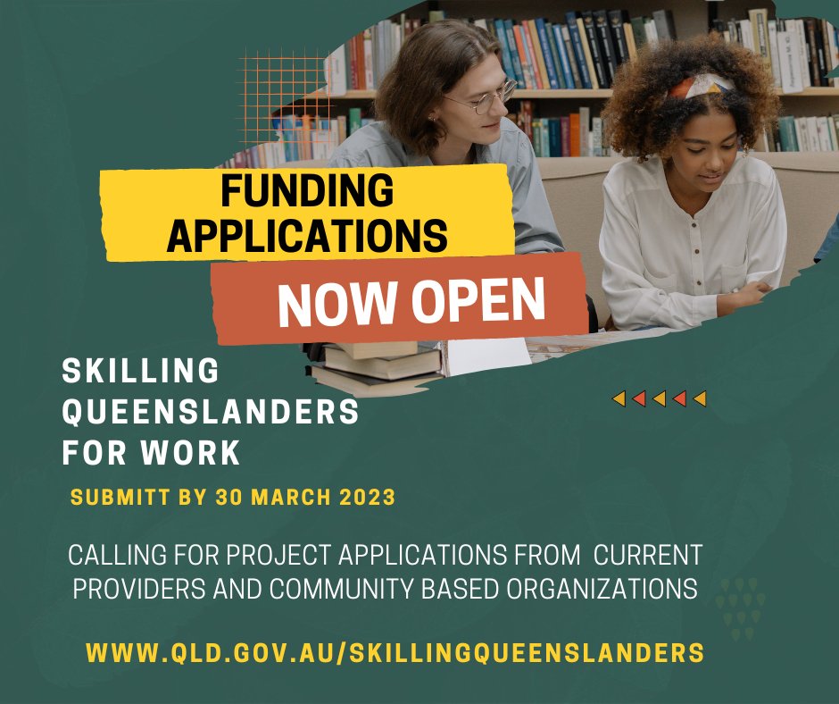 Applications open for funding under Skilling Queenslanders for Work to deliver career advice, job preparation skills, foundation skills and individual case management, so Queenslanders can confidently join the workforce.