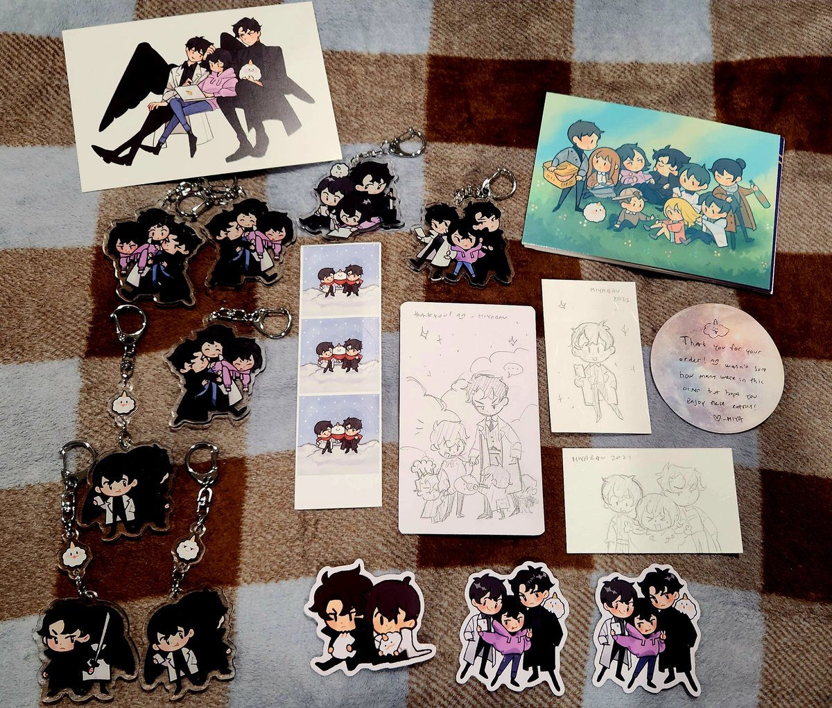 _Mairelle's tweet photo. [The incarnations @sodacandies , @boneshards , and @_Mairelle have received a package from @miyabau !] ✨ Thank you Miya for all the cute extras! We love everything we received!! 💖 I'm still crying at all the cute sketches 😭💕 I had to feature them in all the ORV spreads heheh~ https://t.co/S2A5jmKXds