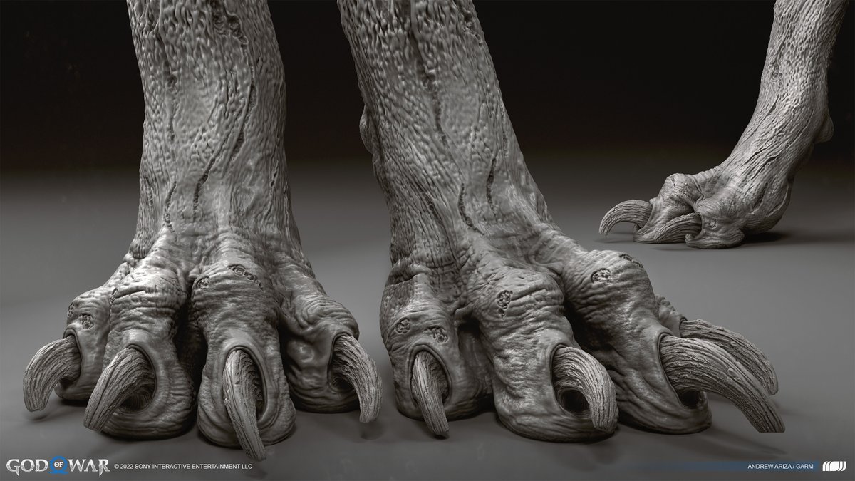 Senior Character Artist at Santa Monica Studio <a href="/AndrewArizaArt/">Andrew Ariza</a> shared a behind-the-scenes look at God of War Ragnarök's Garm, demonstrating how the Hound of Hel looked during production.

See more: 80.lv/articles/a-beh…

#GodofWarRagnarok #GodofWar #3dart #zbrush #3dmodeling