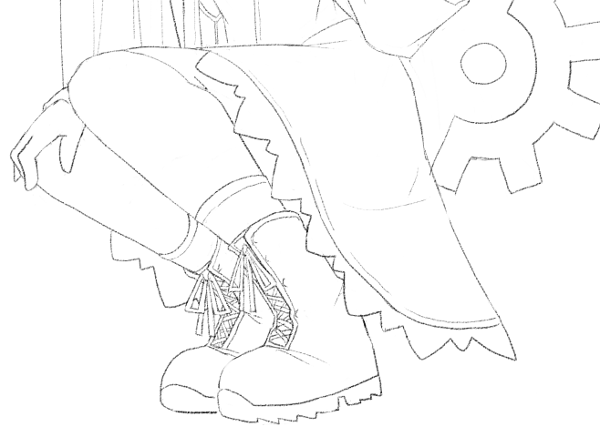 靴の構造わからん癖に描き込むな💢💢💢 