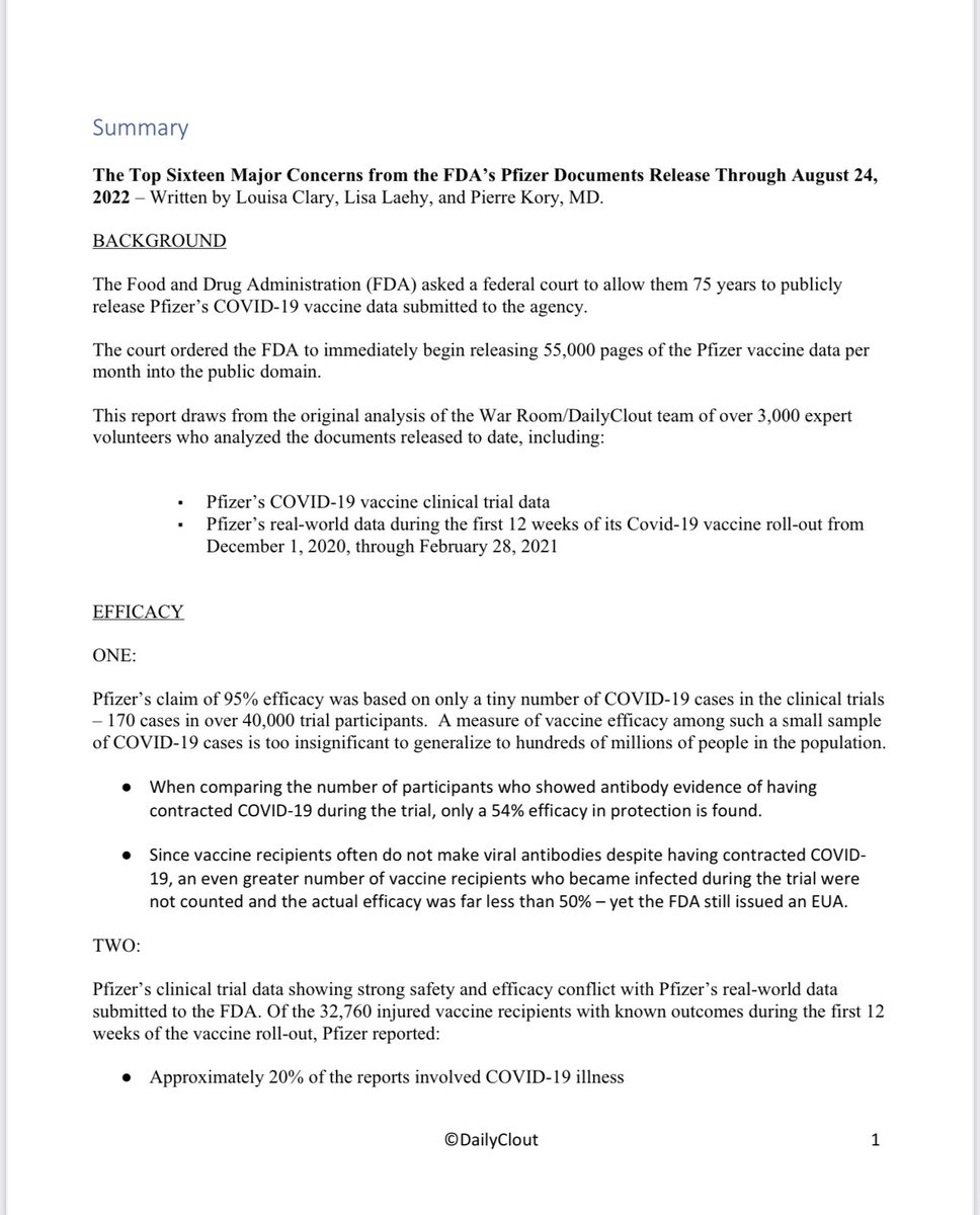 ABridgen's tweet image. This is the summary analysis of the 50 000 pages Pfizer trial report, The report that Pfizer tried to hide, read the summary analysis you will see why. These experimental ‘vaccines’ should never have been given emergency approval by anyone.