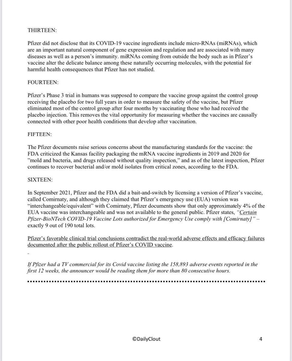 This is the summary analysis of the 50 000 pages Pfizer trial report, The report that Pfizer tried to hide, read the summary analysis you will see why. These experimental ‘vaccines’ should never have been given emergency approval by anyone.