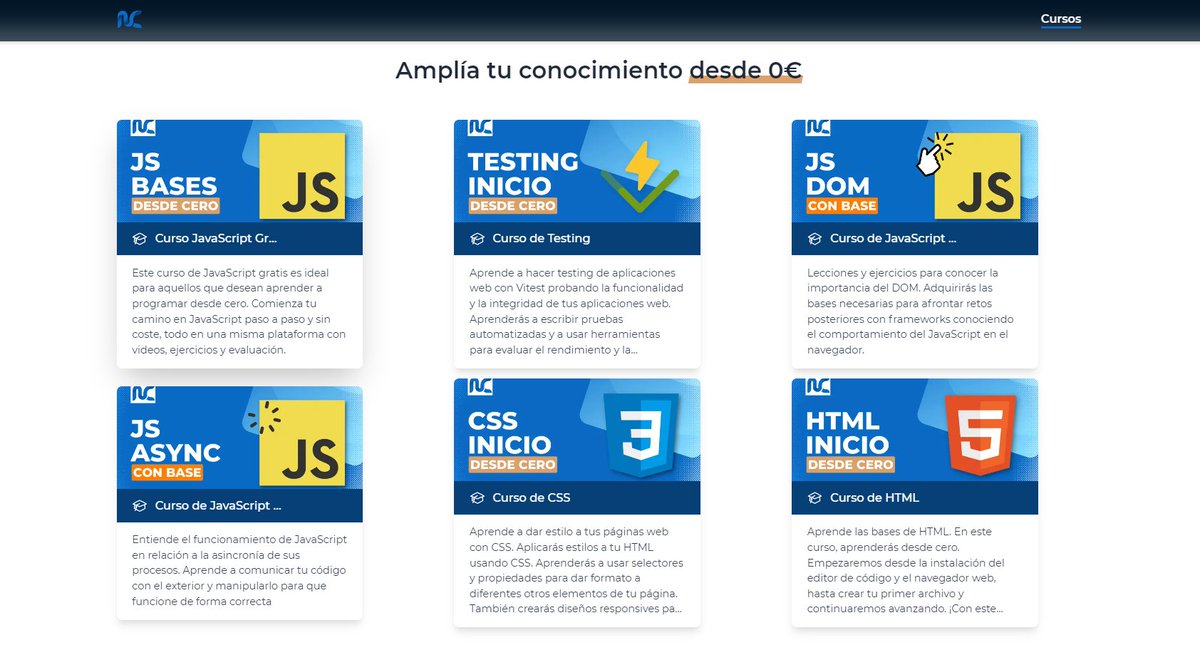 Si quieres aprender más sobre desarrollo web, puedes probar algunos de los CURSOS GRATIS de la plataforma

Puedes ver más aquí:

naviscode.com/courses

Espero que te sirva 🚀