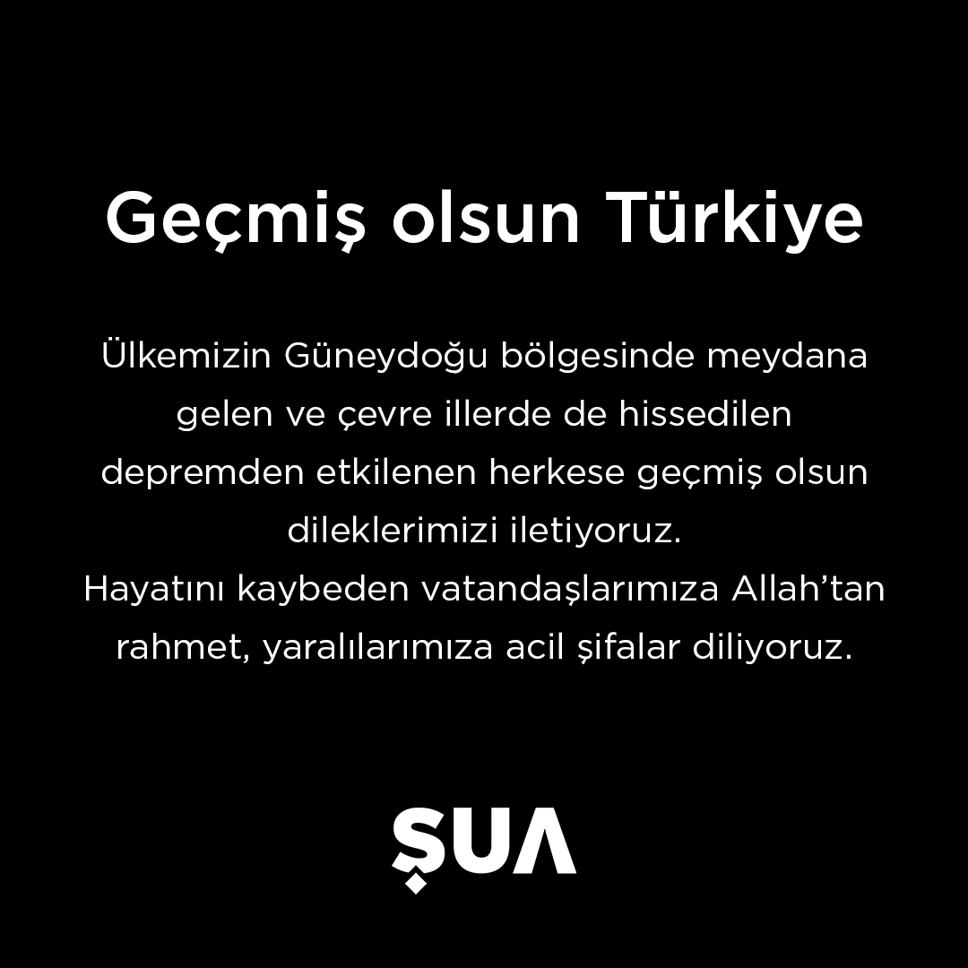 Geçmiş Olsun Türkiye

Ülkemizin Güneydoğu bölgesinde  meydana gelen ve çevre illerde de hissedilen depremden etkilenen herkese geçmiş olsun dileklerimizi iletiyoruz. 

Hayatını kaybeden vatandaşlarımıza Allah’tan rahmet, yaralılarımıza acil şifalar diliyoruz.