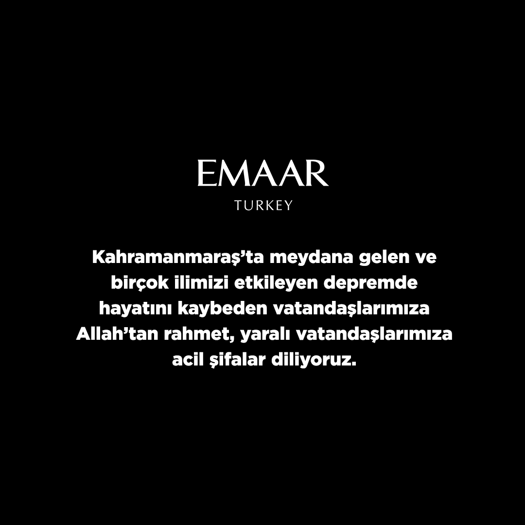 Kahramanmaraş'ta meydana gelen ve birçok ilimizi etkileyen depremde hayatını kaybeden vatandaşlarımıza Allah'tan rahmet, yaralı vatandaşlarımıza acil şifalar diliyoruz.