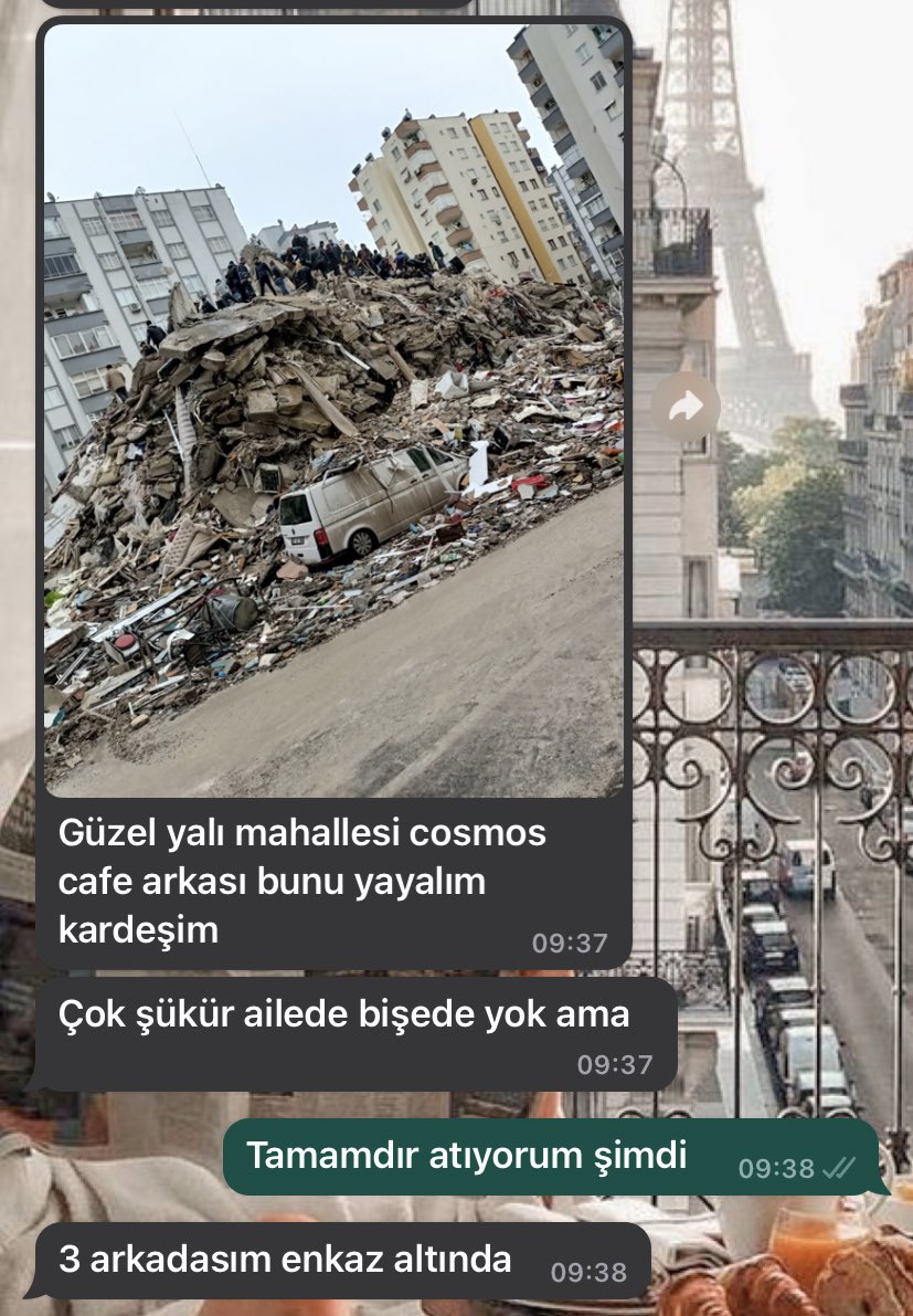 Adana güzel yalı mahallesi cosmos Cafe arkası enkaz büyük içeride 3 arkadaşımız  var #DEPREMOLDU #AFAD #adana #adanadeprem #acil #deprem <a href="/OguzhanUgur/">Oğuzhan Uğur</a> <a href="/haluklevent/">Haluk Levent ( Ahbap Ekibi )</a> #enkazaltındayım