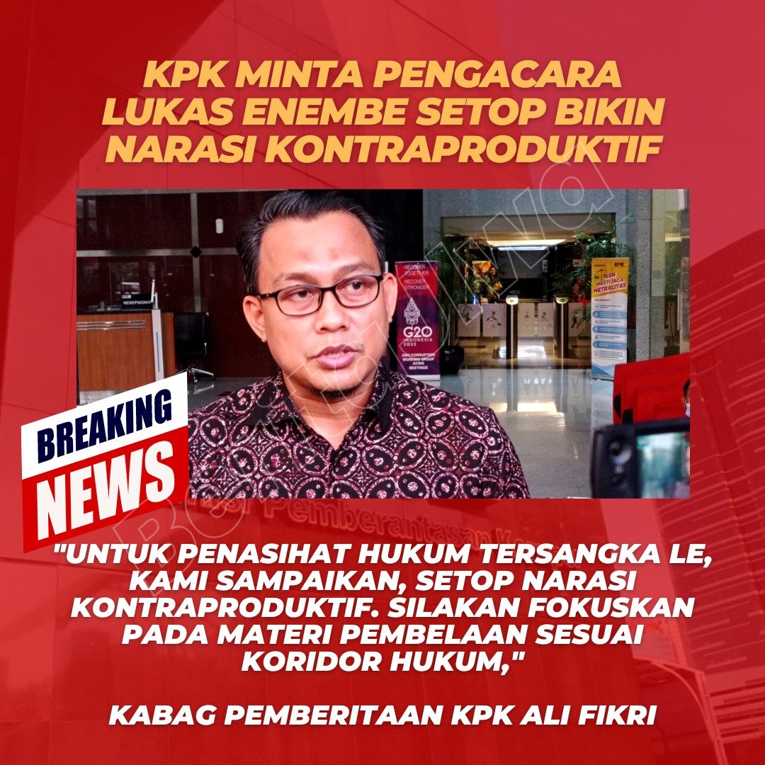 Nurhayati2513's tweet image. KPK tegaskan untuk tidak bikin narasi kontraproduktif pada pengacara LE
#KUHPIndonesia
#SaveKPK
#HukumdanKeadilan