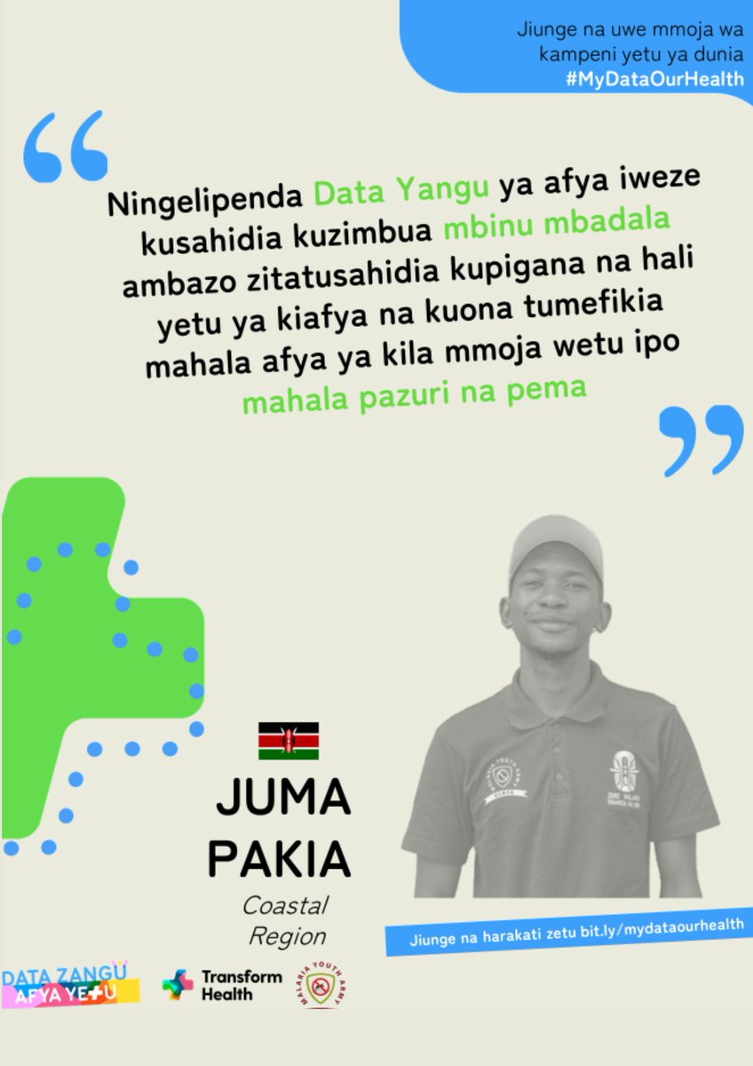 MalariaYouthKE's tweet photo. @juma_pakia angelipenda Data yake itumike kusaidia kuzimbua mbinu mbadala ambayo nitasaidia kuinua hali ya afya Kenya. #DataZanguafyazetu. @MalariaArmy @KYAN_Ntds @ @DNMPKenya @EndMalariaKenya @ALMA_2030 @Trans4m_Health https://t.co/3FpkgHfz2J