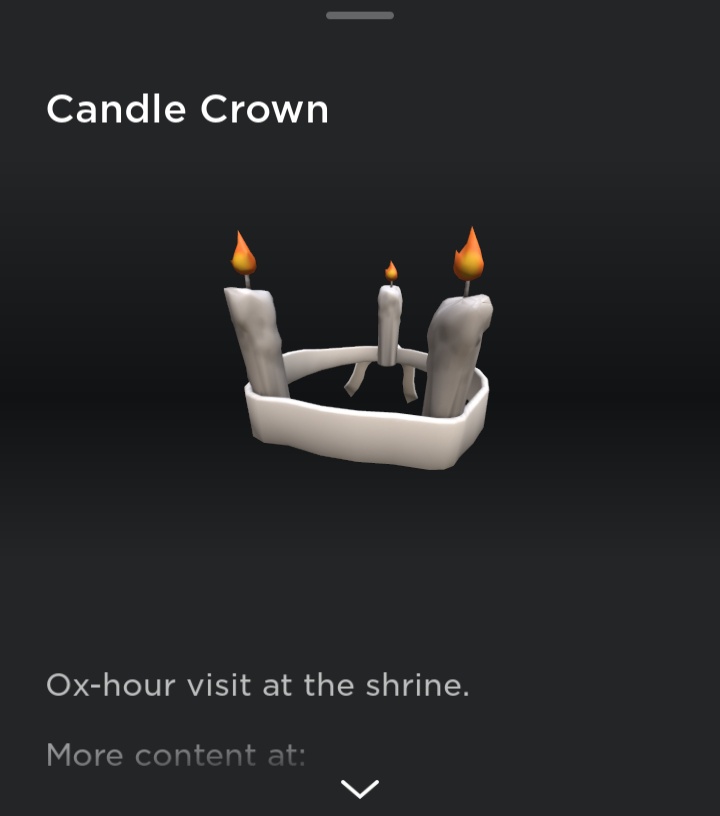 felipe_wastaken's tweet image. Candle crown, found this on roblox #roblox #Robloxcatalog